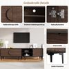 Merax Lowboard für 80-Zoll-Fernseher (1 St, 180*35*49cm), TV-Board mit 3 Türen und offenen Fächern, Fernsehschrank TV-Schrank Bild 4