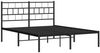 vidaXL Bettgestell mit Kopfteil, Metall, Schwarz, 140x190 cm Bild 4