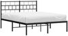 vidaXL Bettgestell mit Kopfteil, Metall, Schwarz, 140x190 cm Bild 3