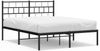 vidaXL Bettgestell mit Kopfteil, Metall, Schwarz, 140x190 cm Bild 2