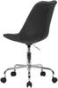 Schreibtischstuhl Schwarz Stoff, Design Drehstuhl mit Lehne, Arbeitsstuhl mit 110 kg Maximalbelastung, Schalenstuhl mit Rollen, Stuhl drehbar Bild 5