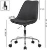 Schreibtischstuhl Schwarz Stoff, Design Drehstuhl mit Lehne, Arbeitsstuhl mit 110 kg Maximalbelastung, Schalenstuhl mit Rollen, Stuhl drehbar Bild 3