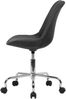 Schreibtischstuhl Schwarz Stoff, Design Drehstuhl mit Lehne, Arbeitsstuhl mit 110 kg Maximalbelastung, Schalenstuhl mit Rollen, Stuhl drehbar Bild 4