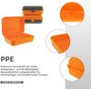 Cofi Brotdosen 3er-Set – Lunchbox / Frühstücksbox – BPA-frei, spülmaschinenfest, stapelbar, 1600 ml Orange-Grau Bild 4