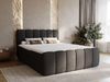 GrainGold Boxspringbett mit Bettkästen CLOUD, Modern Bett mit Kopfteil - 180x200 cm, Schwarz (1x Bett + 1x Topper) Bild 5