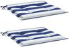 vidaXL Gartenstuhl-Kissen 2 Stk. Blau & Weiß Gestreift 40x40x4cm Stoff 361011 Bild 3