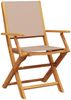 vidaXL Gartenstühle 2 Stk. Taupe Massivholz Akazie & Stoff 367671 Bild 4