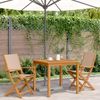 vidaXL Gartenstühle 2 Stk. Taupe Massivholz Akazie & Stoff 367671 Bild 3