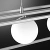 LED Hängeleuchte, nickel-matt, Glas weiß, H 150 cm Bild 5