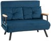 HOMCOM Schlafsofa Polystersofa mit Verstellbarer Rückenlehne und Rückenkissen, Polstersofa 1 Teile, mit Verstellbarer Rückenlehne, Blau, 102 x 73 x 81 cm Bild 2
