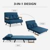 HOMCOM Schlafsofa Polystersofa mit Verstellbarer Rückenlehne und Rückenkissen, Polstersofa 1 Teile, mit Verstellbarer Rückenlehne, Blau, 102 x 73 x 81 cm Bild 4