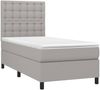 Boxspringbett mit Matratze & LED Stoff Hellgrau 90x200 cm, Härtegrad: H2 [3135165] Bild 3