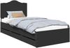 vidaXL Bettrahmen mit Schubladen Schwarz 75 x 190 cm Ingenieurs Holz 3413465 Bild 2