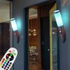 RGB LED Wandleuchte, Edelstahl, anthrazit, Sensor, H 41 cm Bild 2
