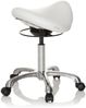 hjh OFFICE Arbeitsstuhl Arbeitshocker ORTHO SIT Kunstleder Weiß Bild 4