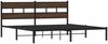 vidaXL Bettgestell ohne Matratze mit Kopfteil Braun Eiche 200x200 cm 4017158 Bild 3