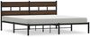 vidaXL Bettgestell ohne Matratze mit Kopfteil Braun Eiche 200x200 cm 4017158 Bild 2