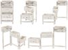 Pflanzregal T275, Standregal Blumenständer Pflanzkasten, 65x108x15cm, Holz Shabby-Look Vintage ~ weiß Bild 5