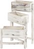 Pflanzregal T275, Standregal Blumenständer Pflanzkasten, 65x108x15cm, Holz Shabby-Look Vintage ~ weiß Bild 4