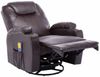 vidaXL Massage-Schaukelsessel Braun Kunstleder 246636 Bild 5