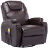 vidaXL Massage-Schaukelsessel Braun Kunstleder 246636 Bild 2