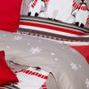 Schiesser Feinbiber Bettwäsche Set Dida mit coolem Winter-Print, Farbe:Grau und Weiß, Größe:155x220 cm Bild 3