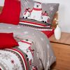 Schiesser Feinbiber Bettwäsche Set Dida mit coolem Winter-Print, Farbe:Grau und Weiß, Größe:155x220 cm Bild 2