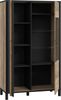 FORTE Hayato Highboardvitrine, Holzwerkstoff, Braun/Schwarz, 95,4 x 158,8 x 42 cm Bild 5