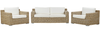 Beliani 'ARDEA' Garten Lounge, Rattan Hellbraun Bild 1