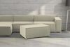 Dmora Assisi-Hocker, Wohnzimmer-Hocker, Relaxsessel aus gepolstertem Stoff, 100 % Made in Italy, 100 x 70 x 43 cm, Beige Bild 2