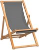 vidaXL Strandstuhl Klappbar Massivholz Teak Grau 47415 Bild 2