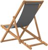 vidaXL Strandstuhl Klappbar Massivholz Teak Grau 47415 Bild 5