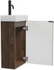 Badplaats Gäste-WC Waschtisch Set Bosco 40x22 cm Walnuss Braun - Platzsparende Badmöbel Set mit Waschbecken und Unterschrank Bild 4