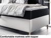 MEBLINI Kinderbett mit Bettkasten MAYA 2 100x200 – H3/Schwarz Samt Gepolstert Einzelbett mit Matratze - Polsterbett mit Stauraum - Bett mit Kopfteil – Stauraumbett Bild 4
