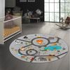 TeppichHome24 Kinderteppich Rutschfester Kinder-Straßenteppich mit Tieren grau, rechteckig Bild 2