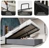 BlingBin Polsterbett Stauraumbett Beleuchtung Bettgestell (Einzelbett mit Kabellosem Laden USB C), Stauraum, 160×200cm Bild 3