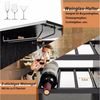 COSTWAY Bartisch (3 TLG. mit Hockern), mit Weinregal & Halterungen Bild 3