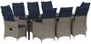 vidaXL Tisch- und Stuhlset mit Kissen 9 pcs Grau PE-Rattan 3379596 Bild 2