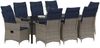 vidaXL Tisch- und Stuhlset mit Kissen 9 pcs Grau PE-Rattan 3379596 Bild 3