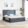vidaXL Ottoman-Bett mit Matratzen & LEDs Dunkelgrau 180x200 cm Samt 3314265 Bild 4