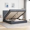 vidaXL Ottoman-Bett mit Matratzen & LEDs Dunkelgrau 180x200 cm Samt 3314265 Bild 1