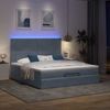 vidaXL Ottoman-Bett mit Matratzen & LEDs Dunkelgrau 180x200 cm Samt 3314265 Bild 3