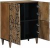 vidaXL Sideboard mit Speicher Braun 60 x 33,5 x 75 cm Massivholz Mango 4018358 Bild 2