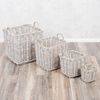 2er Set Rattankorb BAKUL eckig White-Wash ca. 20cm Aufbewahrungskorb Dekokorb Korb Bild 4
