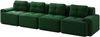 Sofa Modular 4-Sitzer mit Sitzfläche Tiefsitz 74 cm, Cordstoff Grün, 32D-Schaum, boneless Komfort, montagefrei,382x104x69 cm Bild 4