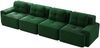 Sofa Modular 4-Sitzer mit Sitzfläche Tiefsitz 74 cm, Cordstoff Grün, 32D-Schaum, boneless Komfort, montagefrei,382x104x69 cm Bild 5