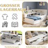 Kinderbett 90×200 cm mit Rausfallschutz und viel Stauraum, Weiß, ohne Matratze Bild 5