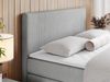 Boxspringbett KING DOREN, mit zwei Bettkästen und einer Multipocket-Matratze - 180x200 - Hellgrau Stoff - H4 Bild 3