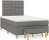 vidaXL Boxspringbett mit Matratze Dunkelgrau 120x190 cm Stoff 3270433 Bild 2
