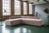 KAWOLA Schlafsofa SADIRA Ecksofa Cord taupe Recamiere links 89 x 209 x 288 cm Bild 2